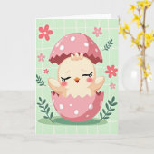 Sweet New Baby Bird Card カード (黄色い花)