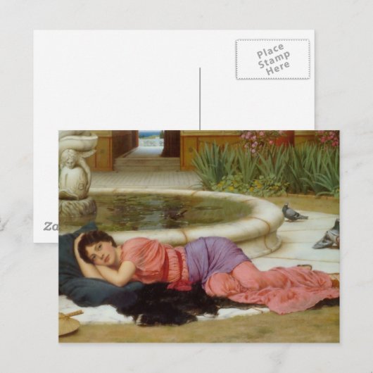 Sweet Nothings (Dolce Far Niente) John Godward ポストカード (正面/裏面)