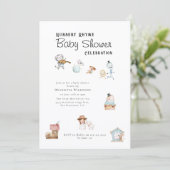 Sweet Nursery Rhyme Baby Shower all in one 招待状 (スタンド正面)