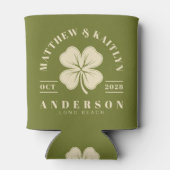 Sweet Olive Irish Lucky Clover Wedding Crest 缶クーラー (裏面)