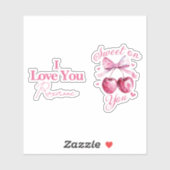 Sweet on You"カスタマイズ可能なさくらんぼをテーマにした シール (シート)