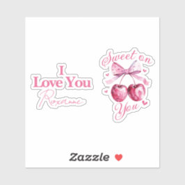 Sweet on You"カスタマイズ可能なさくらんぼをテーマにした シール