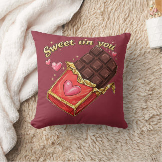 Sweet on You Chocolate Valentine design クッション