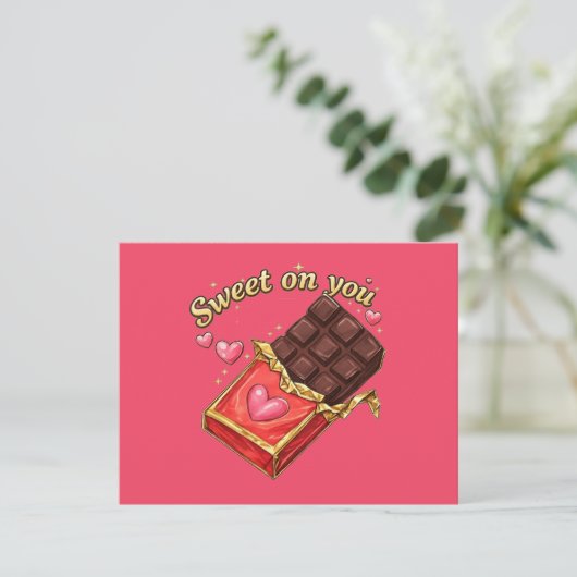 Sweet on You Chocolate Valentine design 招待状 (スタンド正面)
