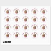 Sweet on You Cute Strawberry Valentine Sticker ラウンドシール (シート)