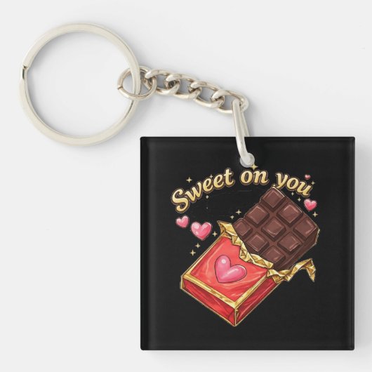 SWEET ON YOU VALENTINE DESIGN Acrylic Keychain キーホルダー (正面)
