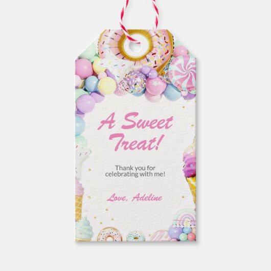 Sweet One はじめての誕生日 記念品 タグ | パステル キャンディ (正面)