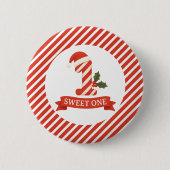 Sweet One クリスマス １歳の誕生日  缶バッジ (正面)