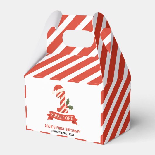 Sweet One クリスマス 1歳の誕生日 フェイバーボックス (正面サイド)
