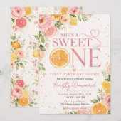 Sweet One 初誕生日ブランチ 招待状 (正面/裏面)