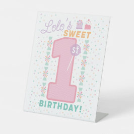 Sweet One 1歳の誕生日台座看板 台座サイン