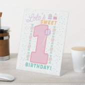 Sweet One 1歳の誕生日台座看板 台座サイン (インサイチュ)