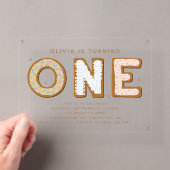 Sweet ONE 1歳の誕生日 アクリル招待状 (インサイチュ (ポータブル))