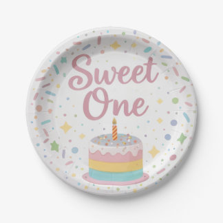 Sweet One 1st Birthday Paper Plate ペーパープレート