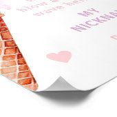 Sweet One 1st birthday party photo milestone ポスター (角)