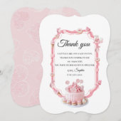 Sweet One Birthday サンキューカード (正面/裏面)