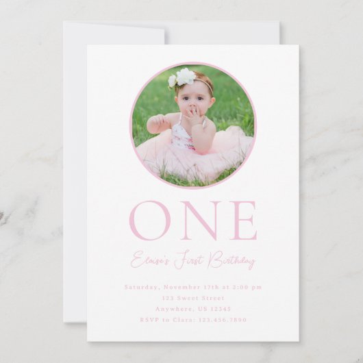 Sweet One Birthday  招待状 (正面)