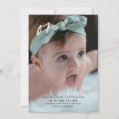 Sweet One Birthday - Baby Girl 1st Birthday Party 招待状 (正面)