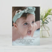 Sweet One Birthday - Baby Girl 1st Birthday Party 招待状 (スタンド正面)