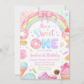 Sweet One Birthday Invitation, 1st Birthday Invite 招待状 (正面)