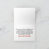 Sweet One Christmas First Birthday サンキューカード (内部)