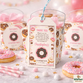 Sweet One Donut 1st Birthday Party | Cute Donut ギフトタグ