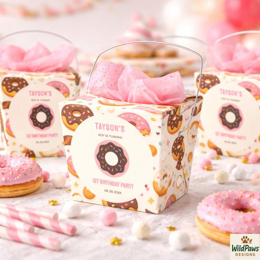 Sweet One Donut 1st Birthday Party | Cute Donut  フェイバーボックス