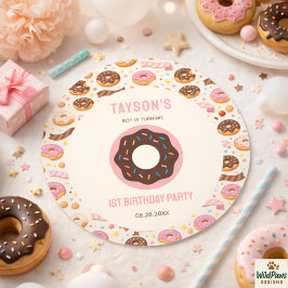 Sweet One Donut 1st Birthday Party | Cute Donut  ラウンドシール