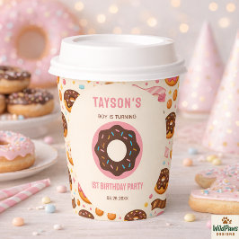 Sweet One Donut 1st Birthday Party | Cute Donut  紙コップ