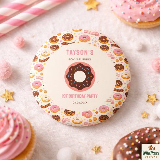 Sweet One Donut 1st Birthday Party | Cute Donut 缶バッジ