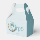 Sweet One Donut Birthday Favor Boxes | Pastel Blue フェイバーボックス (裏面サイド)