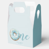 Sweet One Donut Birthday Favor Boxes | Pastel Blue フェイバーボックス (オープン)