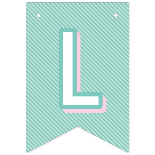 Sweet One First Birthday Custom Bunting Flags バンティングフラッグ (第2の旗)