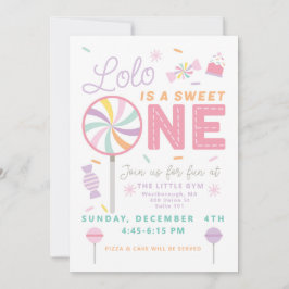 Sweet One First Birthday customizable Invitation 招待状