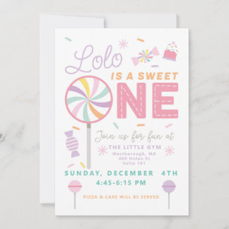 Sweet One First Birthday customizable Invitation 招待状