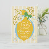 Sweet One First Birthday Invite Boy Lemon 1st 招待状 (スタンド正面)