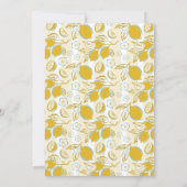 Sweet One First Birthday Invite Boy Lemon 1st 招待状 (裏面)