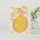 Sweet One First Birthday Invite Girl Lemon 1st 招待状 (スタンド正面)
