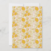 Sweet One First Birthday Invite Girl Lemon 1st 招待状 (裏面)