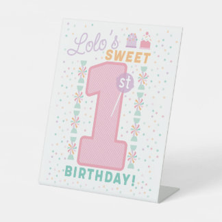 Sweet One First Birthday pedestal sign 台座サイン