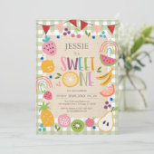 Sweet One Fruit 1st Birthday Invitation 招待状 (スタンド正面)