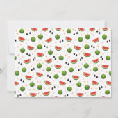 Sweet One in a Melon Watermelon 1st Birthday Party 招待状 (裏面)