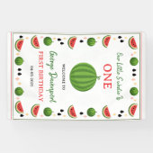 Sweet One in a Melon Watermelon 1st Birthday Party 横断幕 (横)