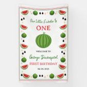 Sweet One in a Melon Watermelon 1st Birthday Party 横断幕 (縦)