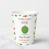 Sweet One in a Melon Watermelon 1st Birthday Party 紙コップ (裏面)