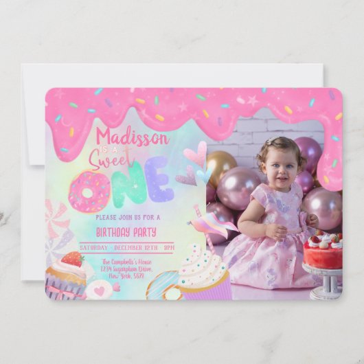 Sweet One Invitation 招待状 (正面)