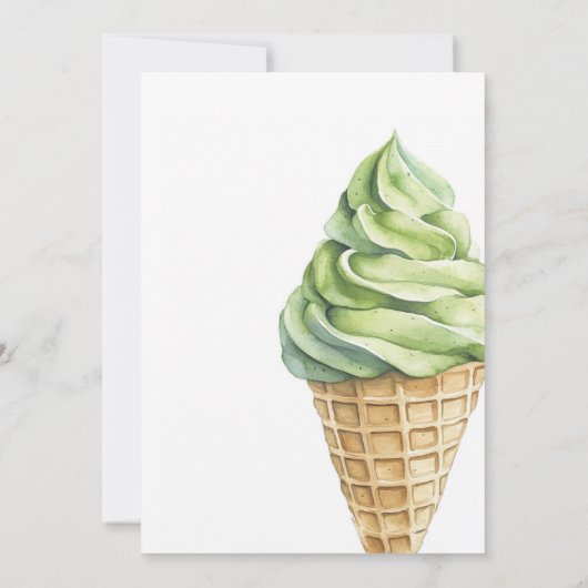 Sweet One Invitation, Ice Cream One Party 招待状 (裏面)