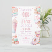 Sweet One joint 1st and 3rd girl Birthday 招待状 (スタンド正面)