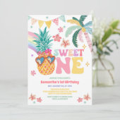 Sweet One Luau Pinaapple Summer 1st Birthday 招待状 (スタンド正面)