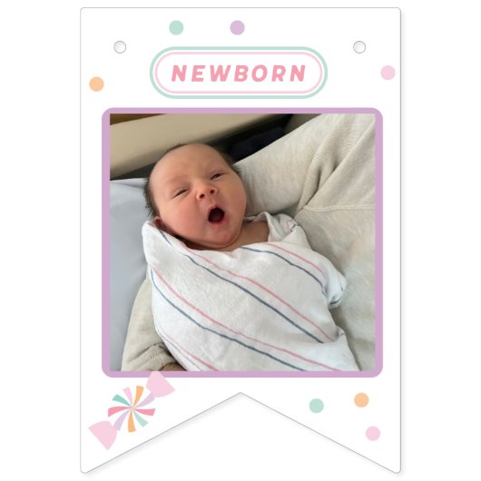 Sweet One MONTH BY MONTH FIRST BIRTHDAY banner! バンティングフラッグ (第2の旗)